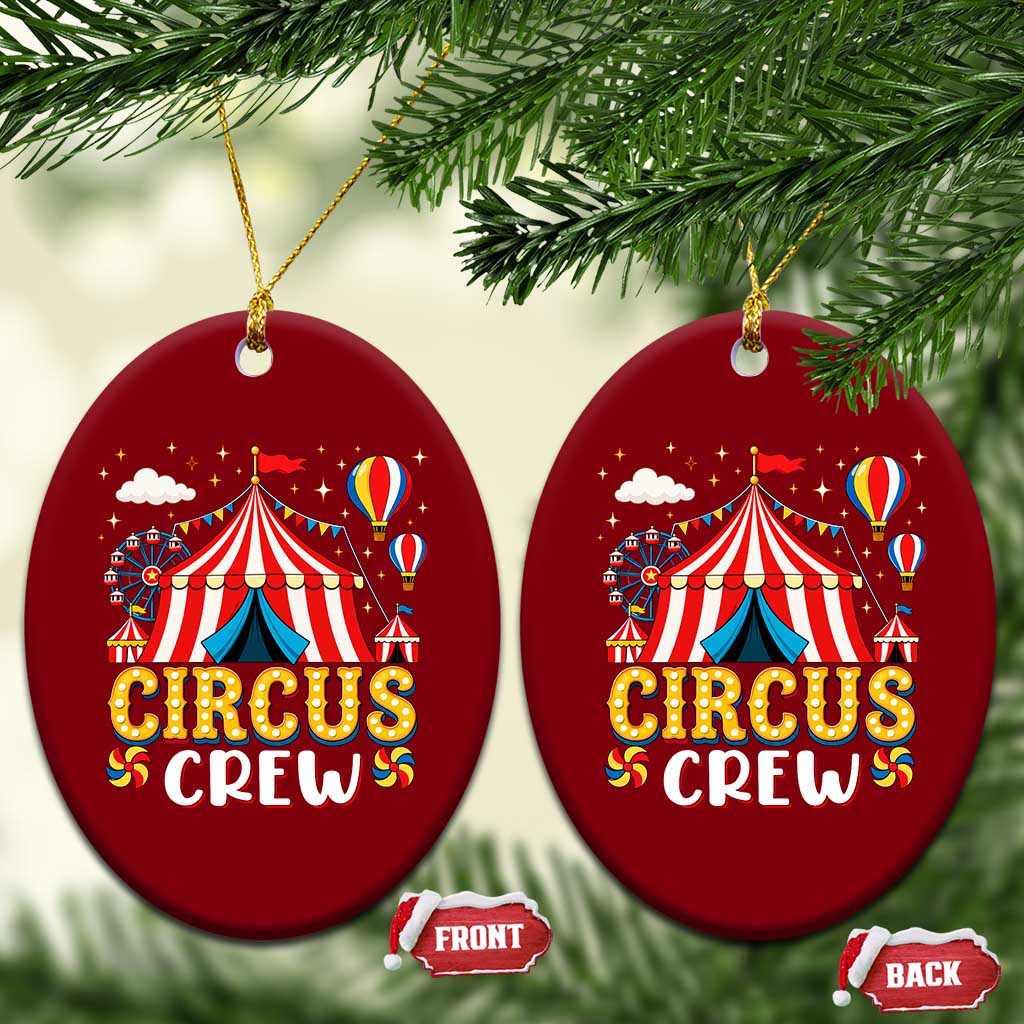Circus Crew Ceramic Ornament Funny Circus Staff Clown Party Carnival