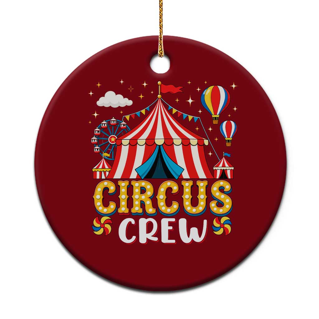 Circus Crew Ceramic Ornament Funny Circus Staff Clown Party Carnival