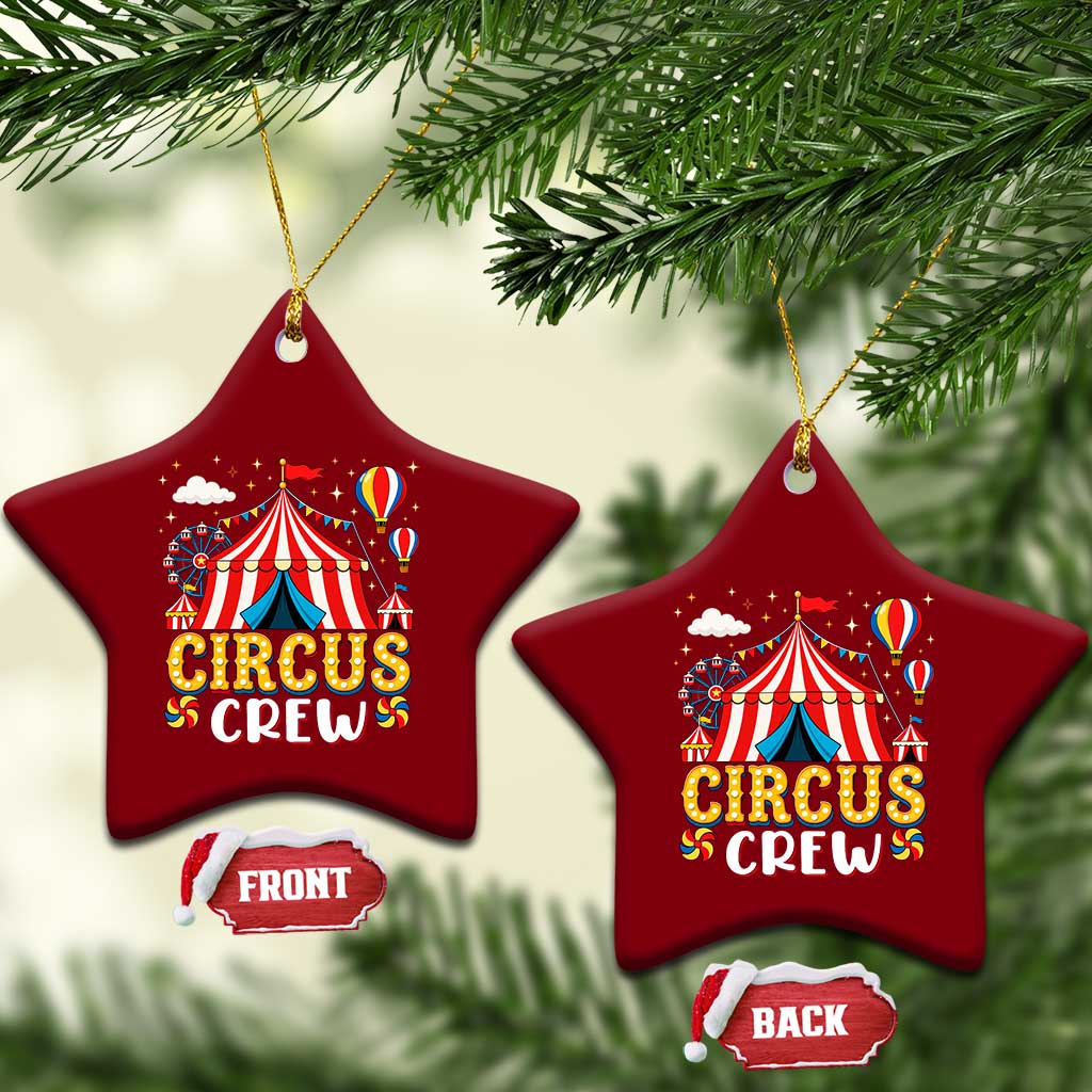 Circus Crew Ceramic Ornament Funny Circus Staff Clown Party Carnival