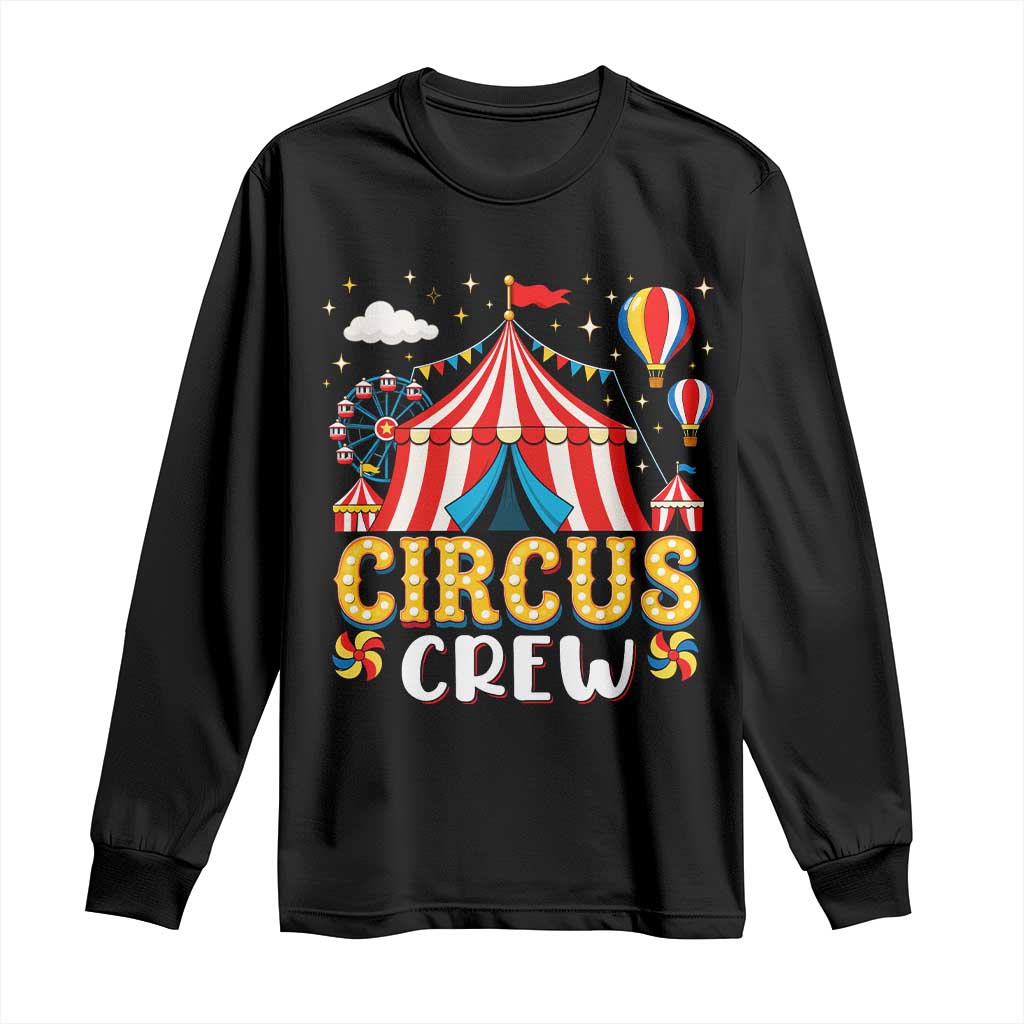 Circus Crew Long Sleeve Shirt Funny Circus Staff Clown Party Carnival