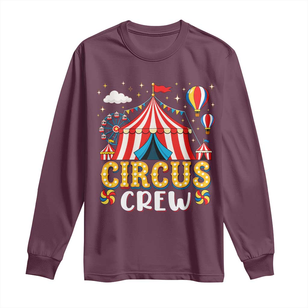 Circus Crew Long Sleeve Shirt Funny Circus Staff Clown Party Carnival