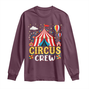 Circus Crew Long Sleeve Shirt Funny Circus Staff Clown Party Carnival