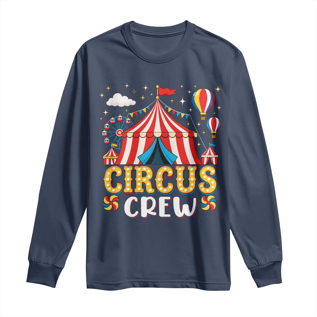 Circus Crew Long Sleeve Shirt Funny Circus Staff Clown Party Carnival