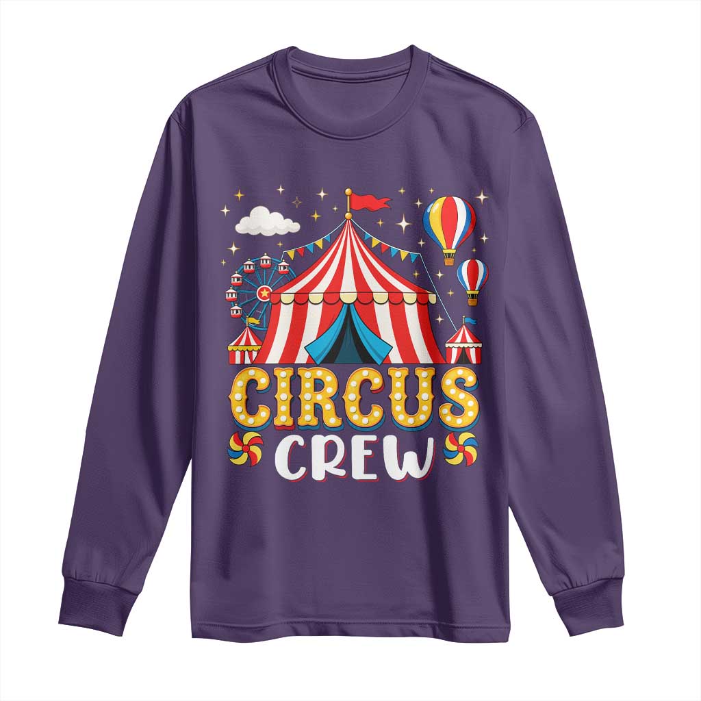 Circus Crew Long Sleeve Shirt Funny Circus Staff Clown Party Carnival
