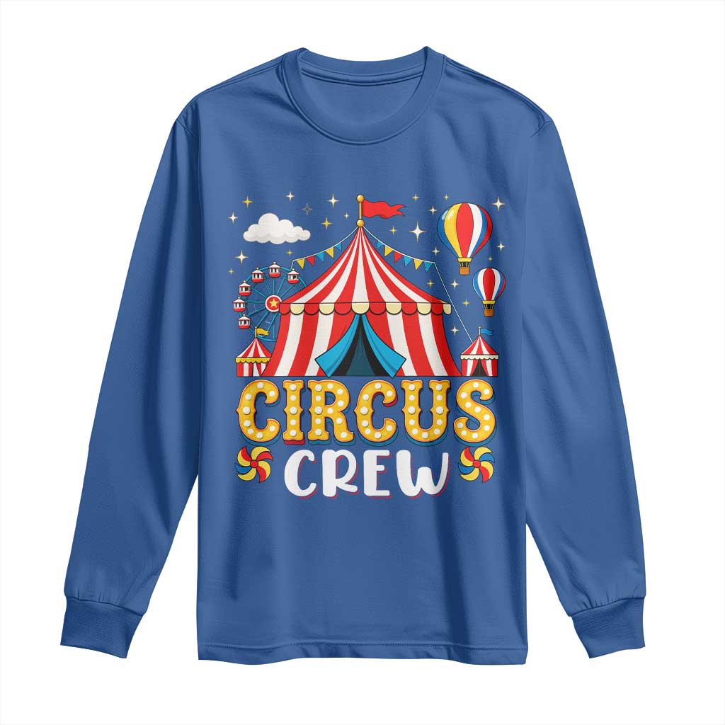 Circus Crew Long Sleeve Shirt Funny Circus Staff Clown Party Carnival