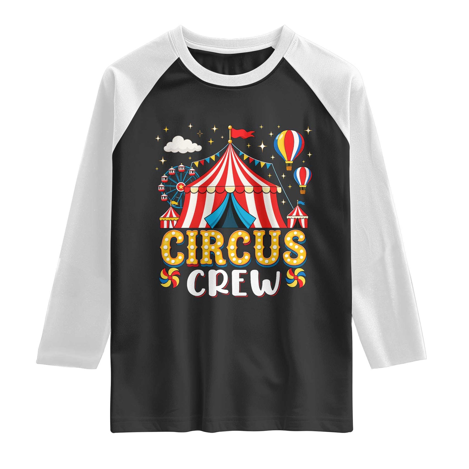 Circus Crew Raglan Shirt Funny Circus Staff Clown Party Carnival