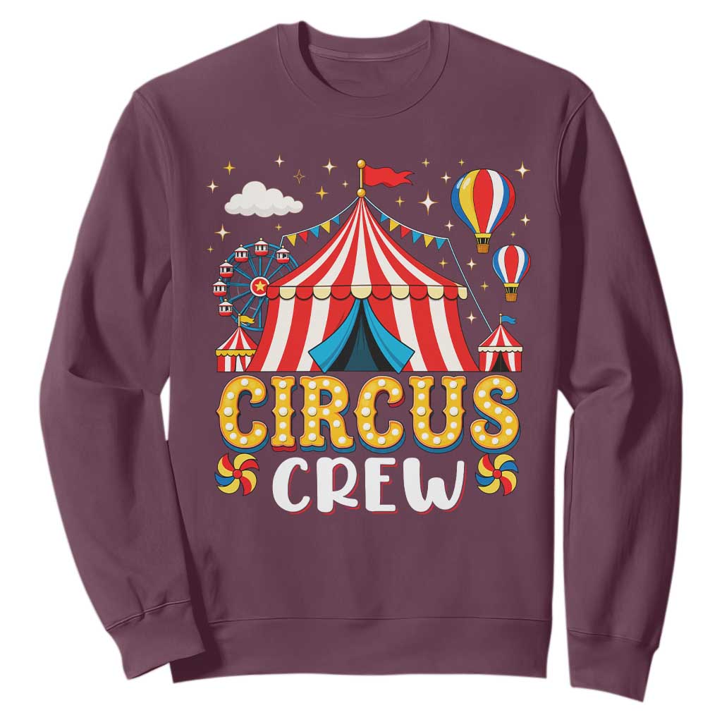 Circus Crew Sweatshirt Funny Circus Staff Clown Party Carnival