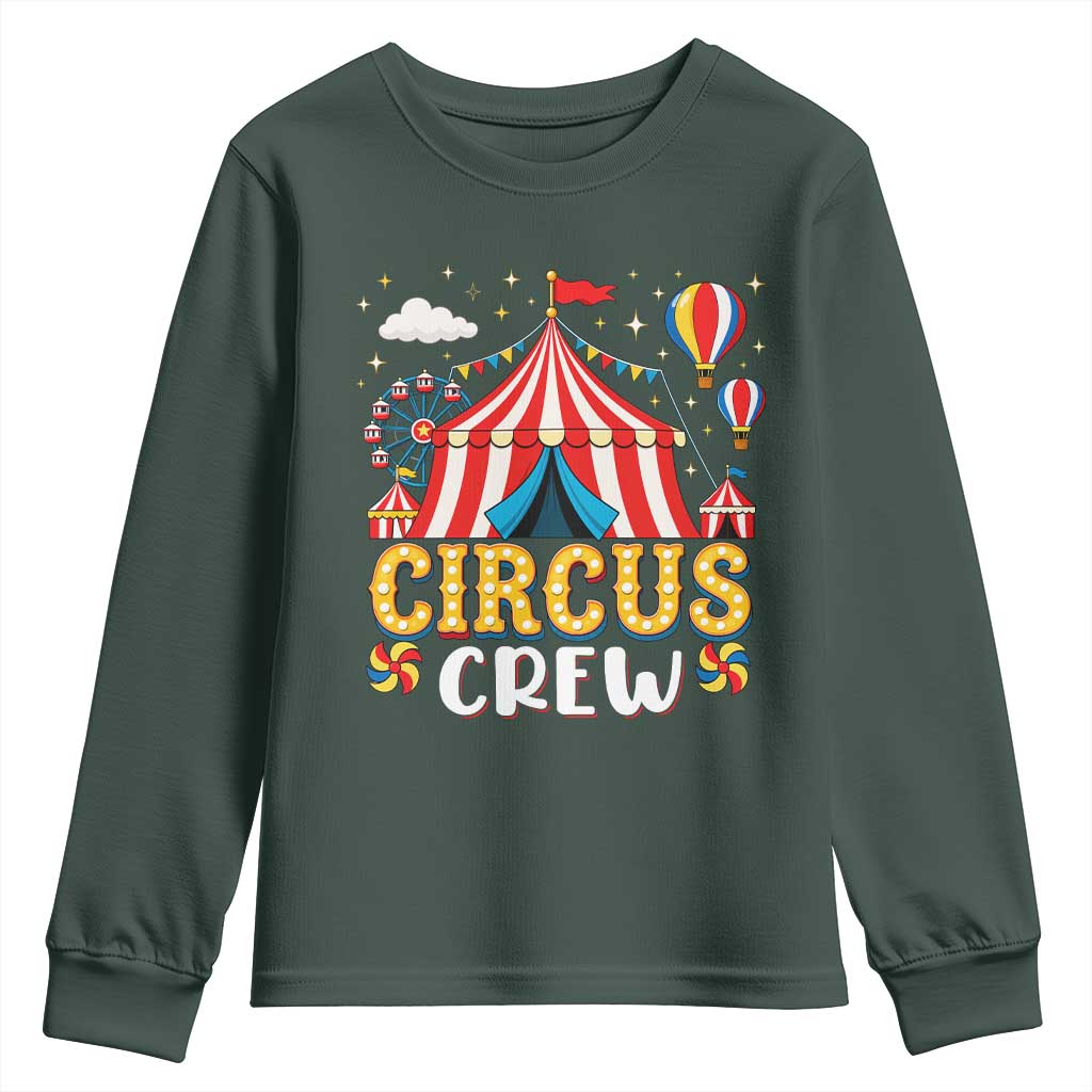 Circus Crew Youth Sweatshirt Funny Circus Staff Clown Party Carnival