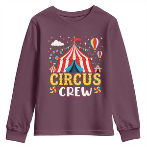 Circus Crew Youth Sweatshirt Funny Circus Staff Clown Party Carnival