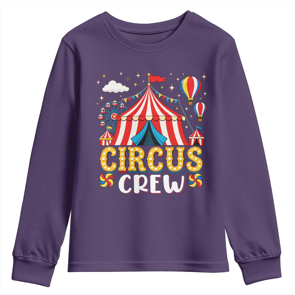 Circus Crew Youth Sweatshirt Funny Circus Staff Clown Party Carnival