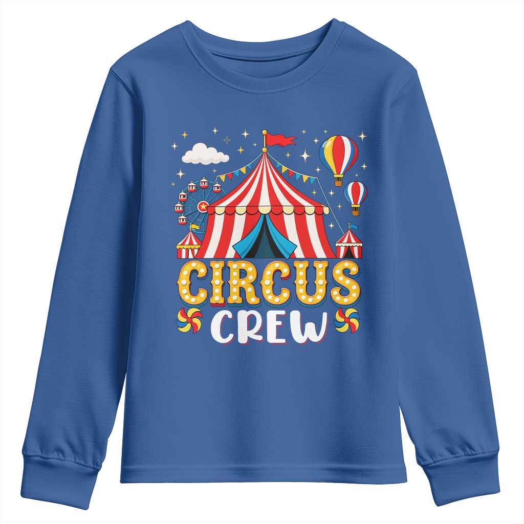 Circus Crew Youth Sweatshirt Funny Circus Staff Clown Party Carnival