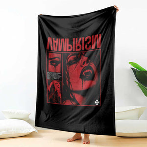 Vampirism Vampire Dark Gothic Emo Y2k Halloween Grunge Throw Blanket