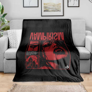 Vampirism Vampire Dark Gothic Emo Y2k Halloween Grunge Throw Blanket