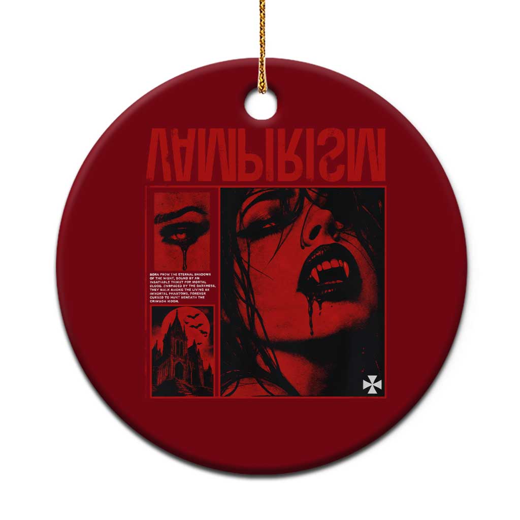 Vampirism Vampire Dark Gothic Emo Y2k Halloween Grunge Ceramic Ornament