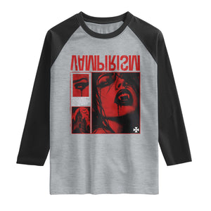 Vampirism Vampire Dark Gothic Emo Y2k Halloween Grunge Raglan Shirt