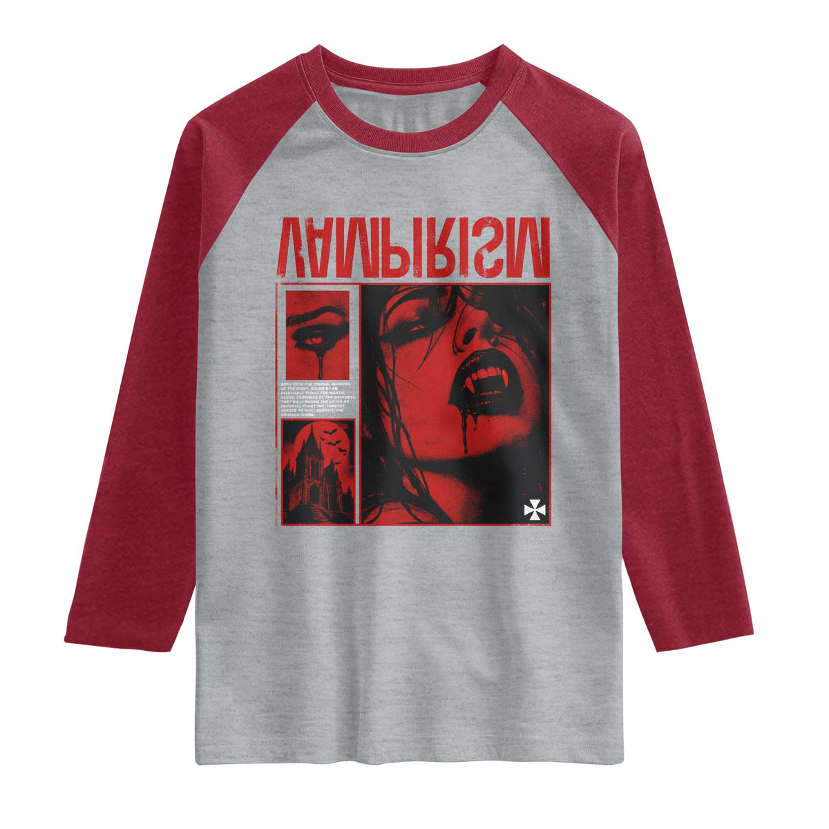 Vampirism Vampire Dark Gothic Emo Y2k Halloween Grunge Raglan Shirt