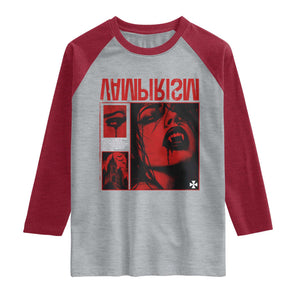 Vampirism Vampire Dark Gothic Emo Y2k Halloween Grunge Raglan Shirt