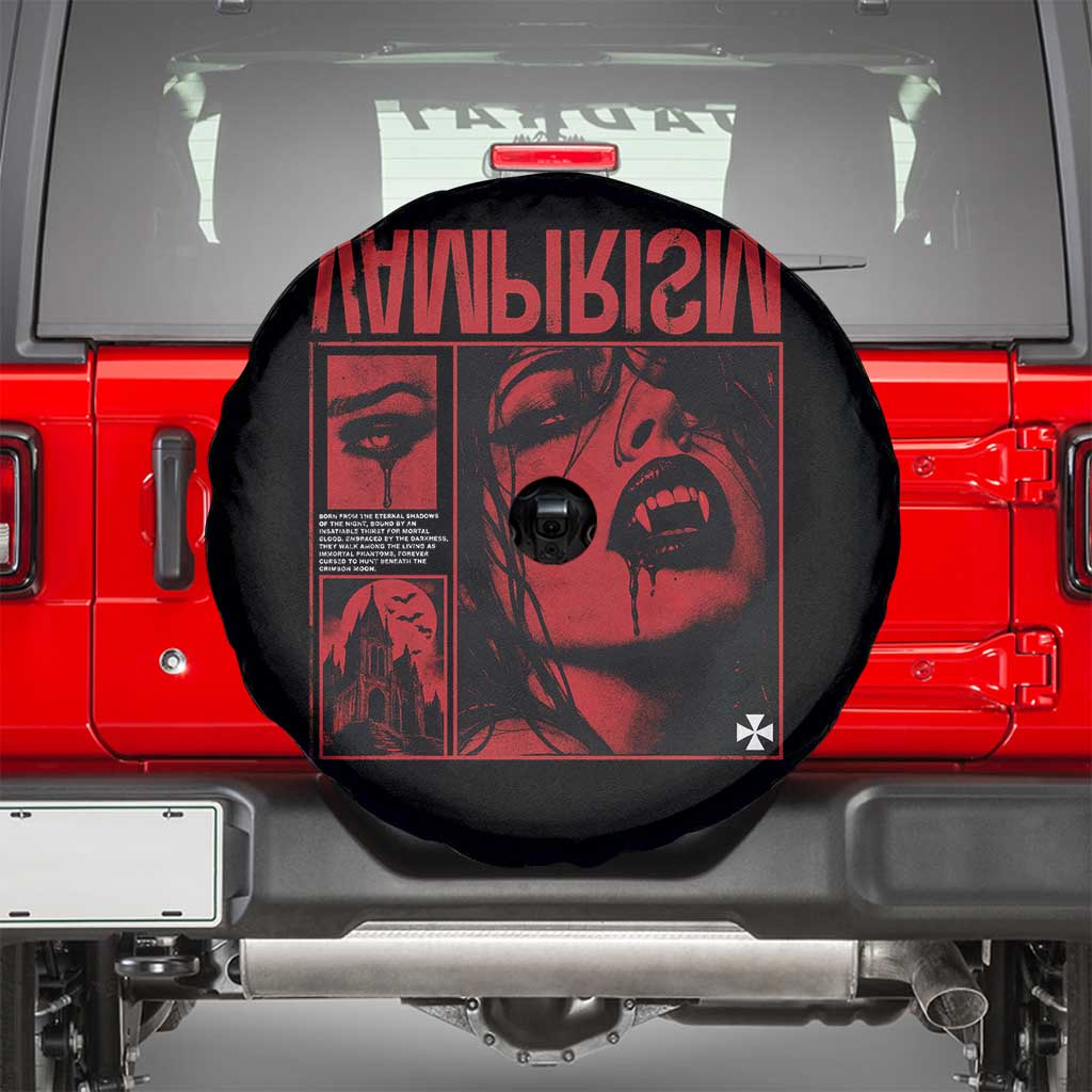 Vampirism Vampire Dark Gothic Emo Y2k Halloween Grunge Spare Tire Cover