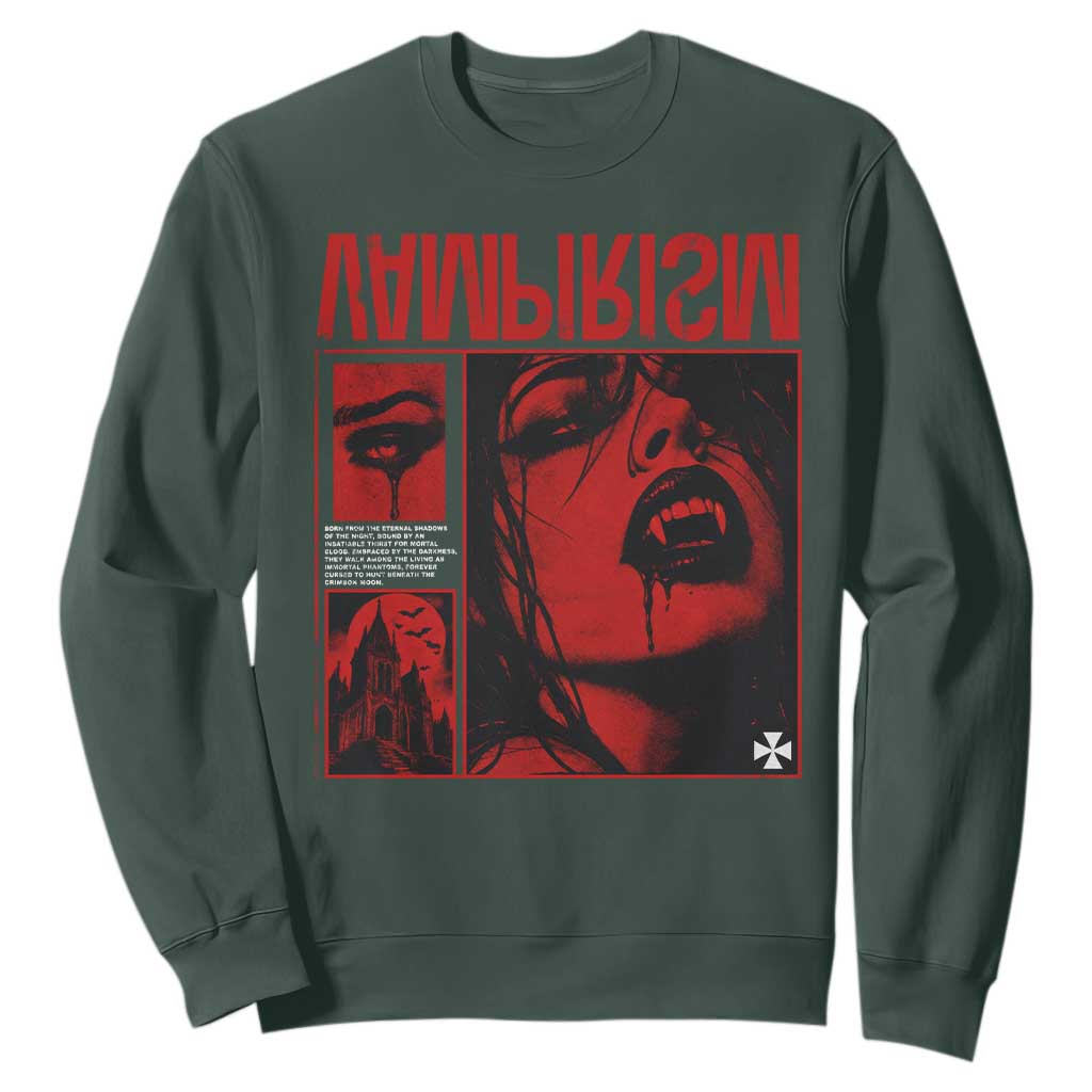 Vampirism Vampire Dark Gothic Emo Y2k Halloween Grunge Sweatshirt