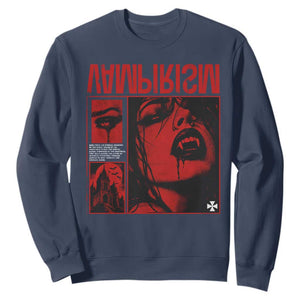 Vampirism Vampire Dark Gothic Emo Y2k Halloween Grunge Sweatshirt