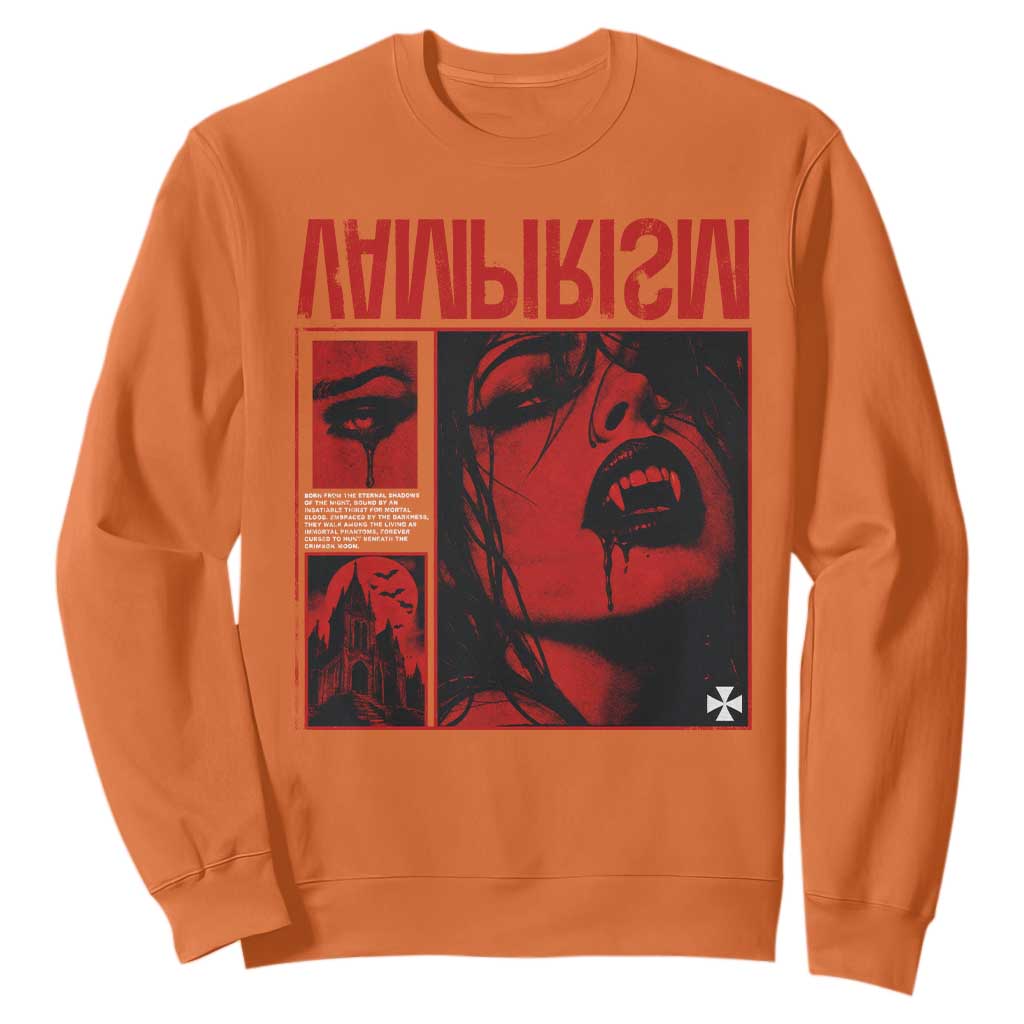 Vampirism Vampire Dark Gothic Emo Y2k Halloween Grunge Sweatshirt