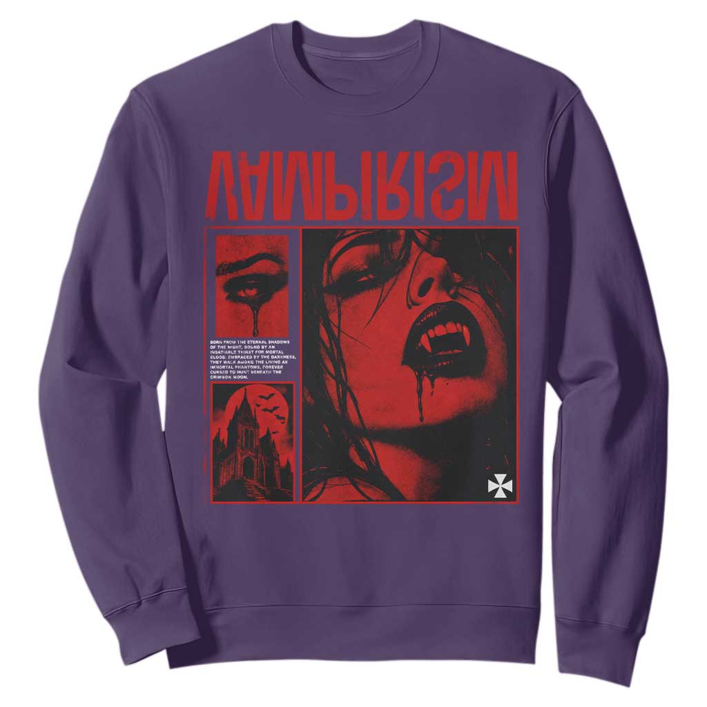Vampirism Vampire Dark Gothic Emo Y2k Halloween Grunge Sweatshirt