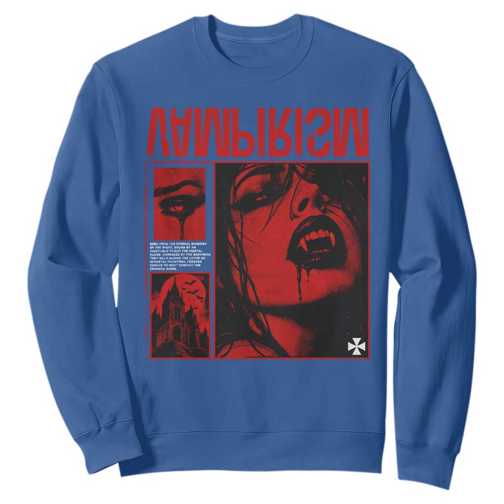 Vampirism Vampire Dark Gothic Emo Y2k Halloween Grunge Sweatshirt