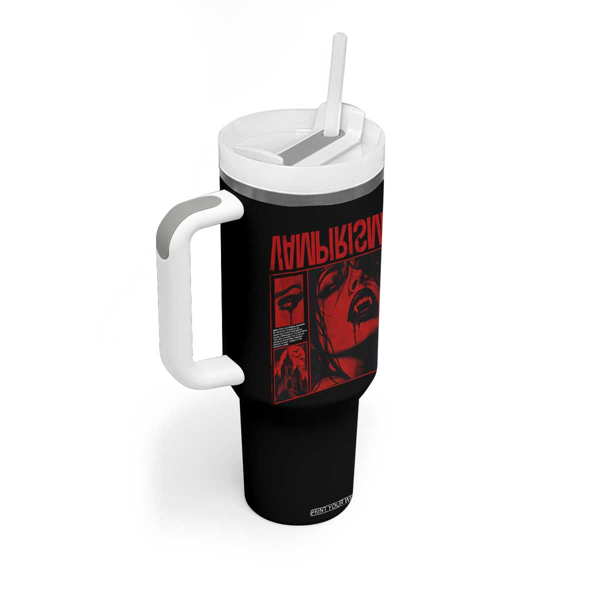 Vampirism Vampire Dark Gothic Emo Y2k Halloween Grunge Tumbler With Handle