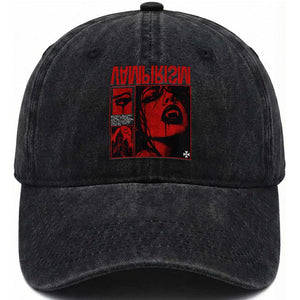 Vampirism Vampire Dark Gothic Emo Y2k Halloween Grunge Washed Cotton Baseball Cap