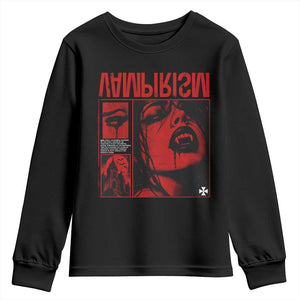 Vampirism Vampire Dark Gothic Emo Y2k Halloween Grunge Youth Sweatshirt