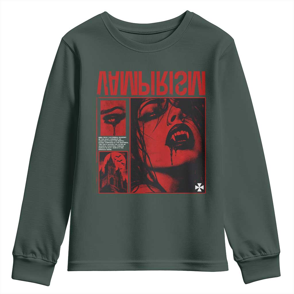 Vampirism Vampire Dark Gothic Emo Y2k Halloween Grunge Youth Sweatshirt