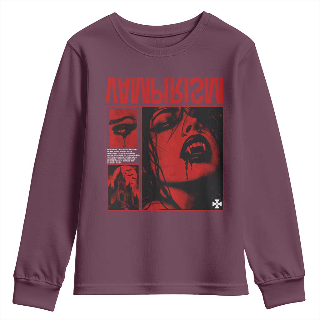 Vampirism Vampire Dark Gothic Emo Y2k Halloween Grunge Youth Sweatshirt