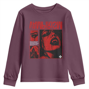 Vampirism Vampire Dark Gothic Emo Y2k Halloween Grunge Youth Sweatshirt