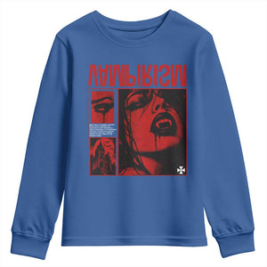 Vampirism Vampire Dark Gothic Emo Y2k Halloween Grunge Youth Sweatshirt