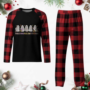 Para Normal Activities SPED Teachers Ghost Halloween Plaid Pajama Set