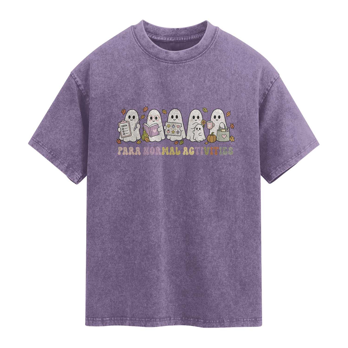 Para Normal Activities SPED Teachers Ghost Halloween Washed Cotton T-Shirt