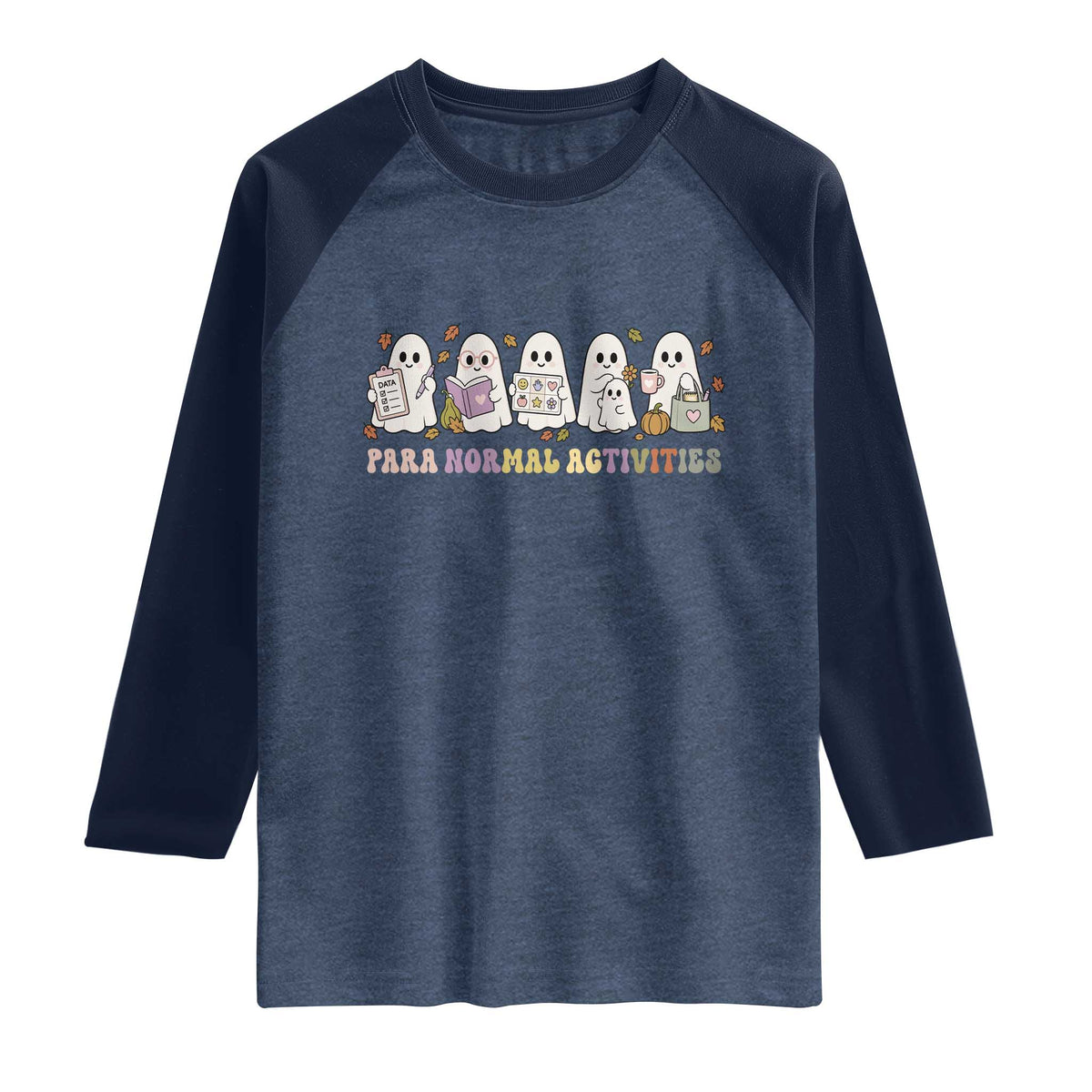 Para Normal Activities SPED Teachers Ghost Halloween Raglan Shirt