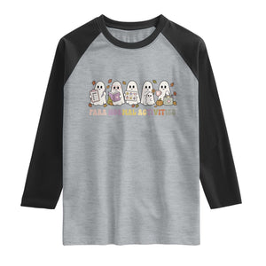 Para Normal Activities SPED Teachers Ghost Halloween Raglan Shirt
