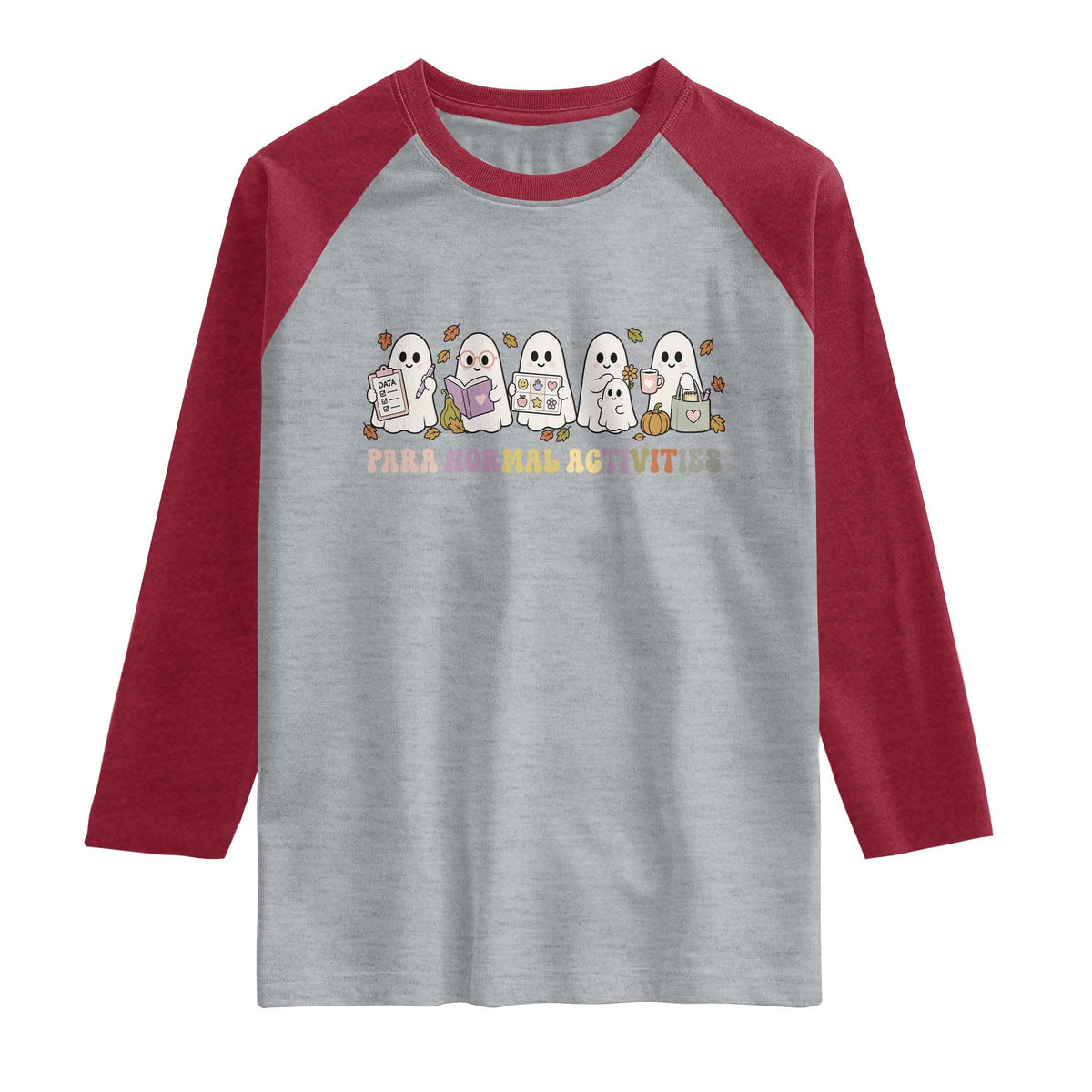 Para Normal Activities SPED Teachers Ghost Halloween Raglan Shirt