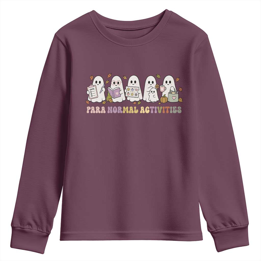 Para Normal Activities SPED Teachers Ghost Halloween Youth Sweatshirt