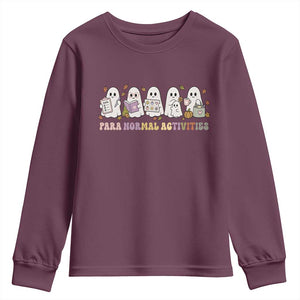 Para Normal Activities SPED Teachers Ghost Halloween Youth Sweatshirt