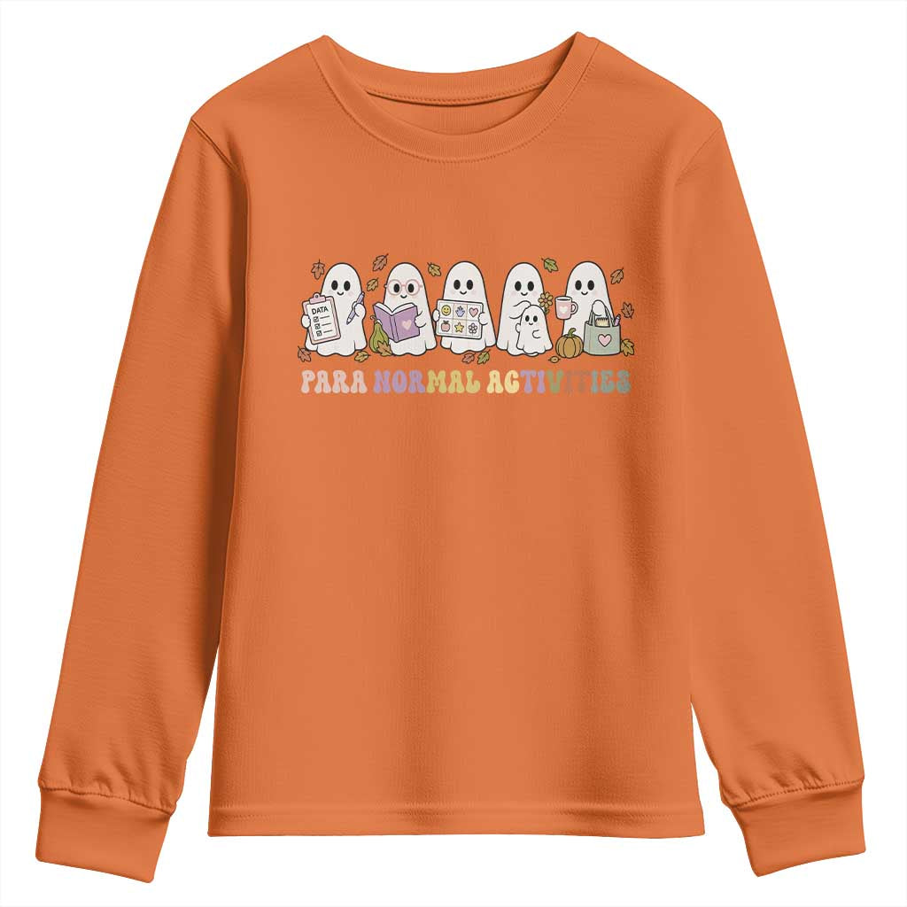 Para Normal Activities SPED Teachers Ghost Halloween Youth Sweatshirt