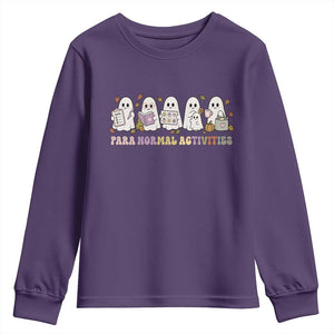 Para Normal Activities SPED Teachers Ghost Halloween Youth Sweatshirt