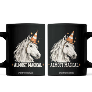 Almost Magical Funny Unicorn Horse Wearing Traffic Cone Coffee Mug