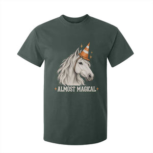 Almost Magical Funny Unicorn Horse Wearing Traffic Cone T Shirt For Kid