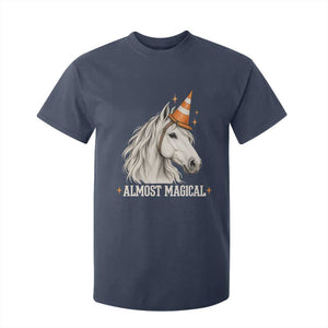 Almost Magical Funny Unicorn Horse Wearing Traffic Cone T Shirt For Kid