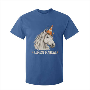Almost Magical Funny Unicorn Horse Wearing Traffic Cone T Shirt For Kid