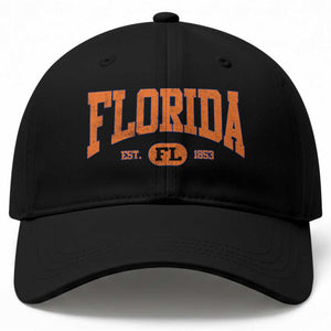 Florida Est 1853 Baseball Cap FL Vintage Varsity Sports Jersey Style