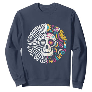 Day Of The Dead Sweatshirt Dia De Los Muertos Sugar Skull Mexican TS11 Navy Print Your Wear