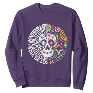 Day Of The Dead Sweatshirt Dia De Los Muertos Sugar Skull Mexican TS11 Purple Print Your Wear